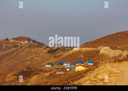 Nepal, Himalaya, Parco Nazionale di Singalila, villaggio di Jaubari, percorso di trekking Homestays, Foto Stock