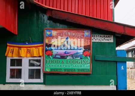 Nepal, Himalaya, Parco Nazionale di Singalila, villaggio di Jaubari, percorso di trekking Homestays, Foto Stock