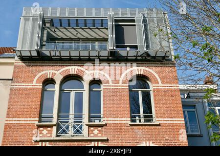 Belgio, Bruxelles, Saint Gilles, facciata interna della casa e laboratorio di Victor Horta, edificio in stile Art Nouveau Foto Stock