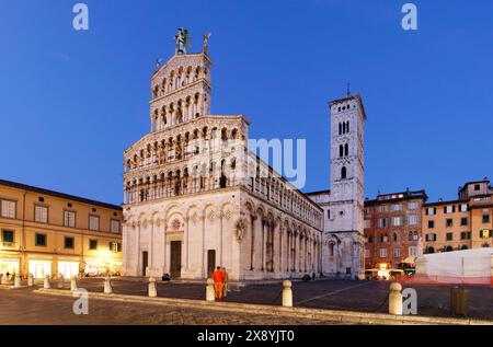 L'Italia, Toscana, Lucca, Piazza San Michele, Chiesa di San Michele in Foro Foto Stock