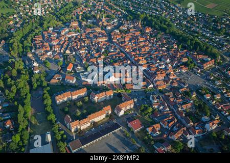 Francia, Bas-Rhin (67), Wissembourg (vista aerea) Foto Stock