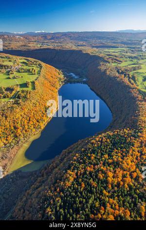 Francia, Giura, lago Chambly (vista aerea) Foto Stock