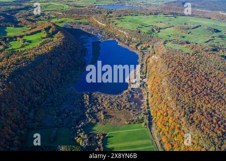 Francia, Giura, lago Chambly (vista aerea) Foto Stock