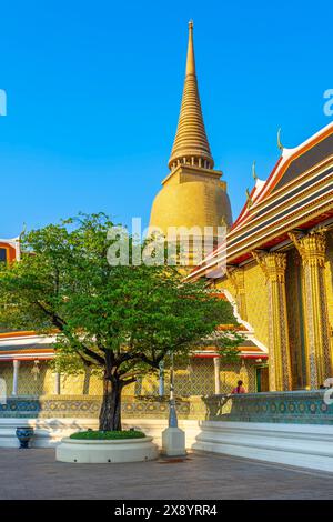 Thailandia, Bangkok, distretto di Phra Nakhon, tempio buddista Wat Ratchabophit Sathitmahasimaram Ratchaworawihan Foto Stock