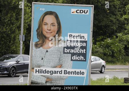 Deutschland, Berlin, Europawahl 2024: Wahlspots und Wahlkampagnen der Parteien in Deutschland *** Germania, Berlino, elezioni europee del 2024 e campagne elettorali dei partiti in Germania Foto Stock