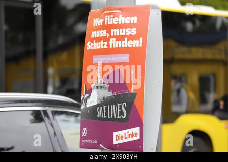 Deutschland, Berlin, Europawahl 2024: Wahlspots und Wahlkampagnen der Parteien in Deutschland *** Germania, Berlino, elezioni europee del 2024 e campagne elettorali dei partiti in Germania Foto Stock
