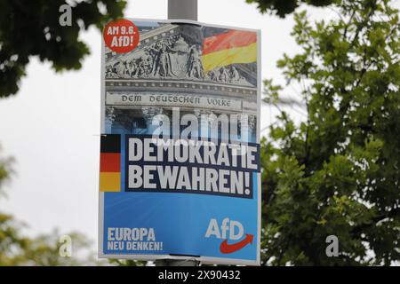 Deutschland, Berlin, Europawahl 2024: Wahlspots und Wahlkampagnen der Parteien in Deutschland *** Germania, Berlino, elezioni europee del 2024 e campagne elettorali dei partiti in Germania Foto Stock