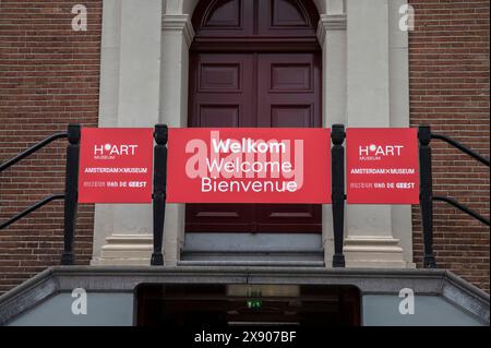 Billboard H'ART Museum ad Amsterdam, Paesi Bassi, 27-5-2024 Foto Stock