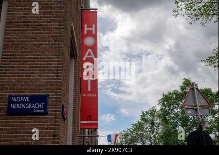 Billboard H'ART Museum ad Amsterdam, Paesi Bassi, 27-5-2024 Foto Stock