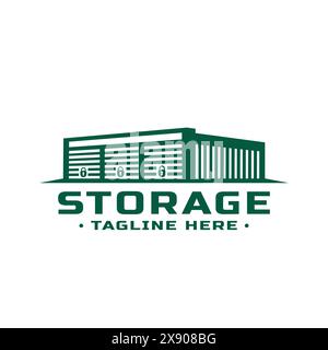 Modello di design del logo di archiviazione automatica. Vettore e illustrazione. Illustrazione Vettoriale