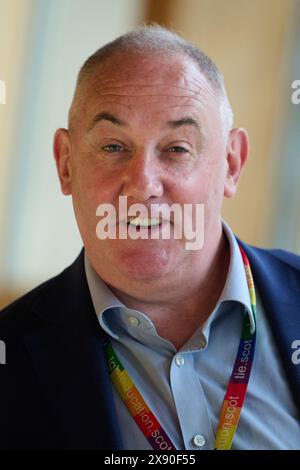 Edimburgo Scozia, Regno Unito 28 maggio 2024. Ministro dell'edilizia abitativa Paul McLennan MSP al Parlamento scozzese. credito sst/alamy notizie in diretta Foto Stock