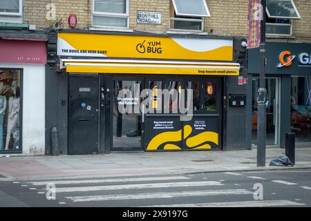 LONDRA - 13 MAGGIO 2024: Yum Bug - un ristorante a Finsbury specializzato nel mangiare insetti. Foto Stock