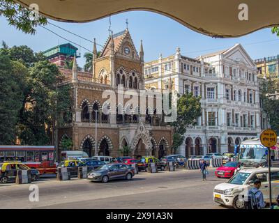 01 19 2024 Vista dal foyer della galleria d'arte Jehangir Kalaghoda Fort Mumbai Maharashtra INDIA asia. Foto Stock