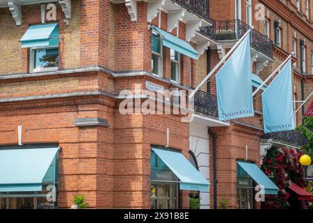 LONDRA - 23 MAGGIO 2024: Negozio Tiffany & Co in Sloane Square / Knightsbridge Foto Stock