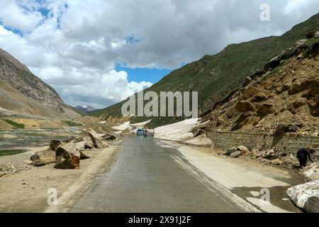 Splendida vista del Khunjerab Pass katidas Attabad Gilgit Baltistan Foto Stock