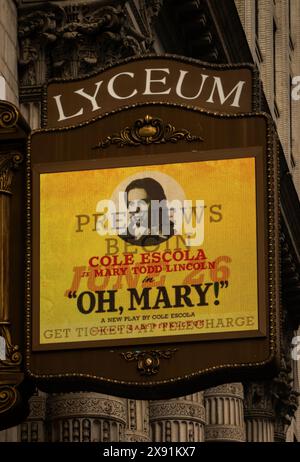 Oh Mary, lo spettacolo al Lyceum Theatre di Broadway a Manhattan, New York Foto Stock