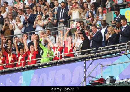 Finale di Adobe fa Women's Cup, Manchester United Women contro Tottenham Hotspur Women Wembley Stadium Londra Regno Unito 12 maggio 2024 Foto Stock