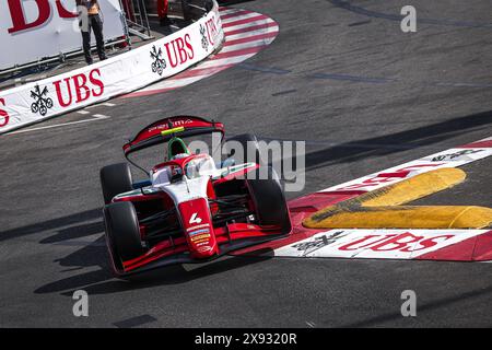 04 ANTONELLI Andrea Kimi (ita), Prema Racing, Dallara F2 2024, in azione durante il 5° round del Campionato FIA di Formula 2 2024 dal 23 al 26 maggio 2024 sul circuito di Monaco, a Monaco Foto Stock