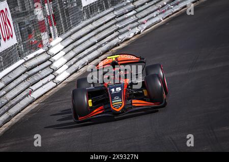 15 VILLAGOMEZ Rafael (mex), Van Amersfoort Racing, Dallara F2 2024, azione durante la 5a prova del Campionato FIA di Formula 2 2024 dal 23 al 26 maggio 2024 sul circuito di Monaco, a Monaco Foto Stock