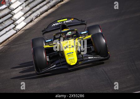 10 BORTOLETO Gabriel (bra), Invicta Racing, Dallara F2 2024, azione durante la 5a prova del Campionato FIA di Formula 2 2024 dal 23 al 26 maggio 2024 sul circuito di Monaco, a Monaco Foto Stock