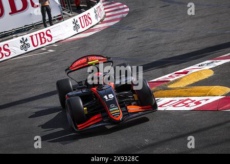 15 VILLAGOMEZ Rafael (mex), Van Amersfoort Racing, Dallara F2 2024, azione durante la 5a prova del Campionato FIA di Formula 2 2024 dal 23 al 26 maggio 2024 sul circuito di Monaco, a Monaco Foto Stock