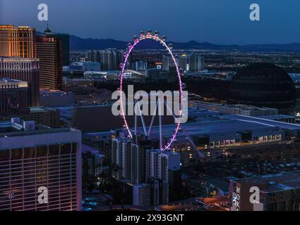 La High Roller Observation Wheel sulla Strip di Las Vegas, Nevada Foto Stock