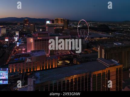 High Roller Observation Wheel e The Sphere a Las Vegas, Nevada Foto Stock