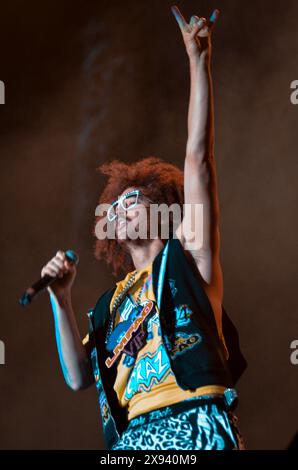 Redfoo - LMFAO, V2012, Hylands Park, Chelmsford, Essex, Regno Unito - 19 agosto 2012 Foto Stock