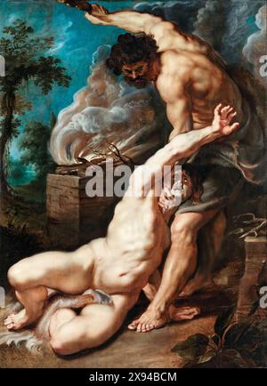 Peter Paul Rubens, Caino uccidendo Abele, dipingendo ad olio su legno, 1608-1609 Foto Stock