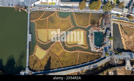 Aerea di Xidi, antico villaggio storico, patrimonio dell'umanità dell'UNESCO, Xidi, Anhui, Cina, Asia Foto Stock