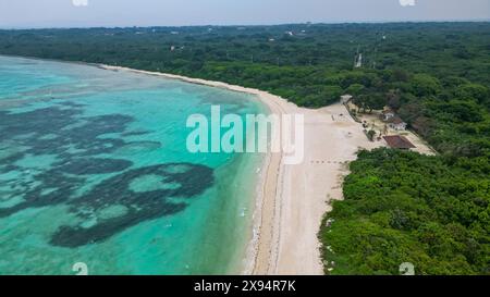 Aerea del Parco Nazionale dell'Isola di Taketomi, Ishigaki, gruppo di isole Yaeyama, Giappone, Asia Foto Stock