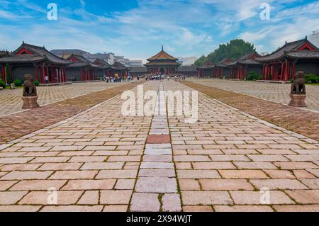 Palazzo Imperiale di Shenyang (Palazzo Mukden), sito patrimonio dell'umanità dell'UNESCO, Shenyang, Liaoning, Cina, Asia Foto Stock