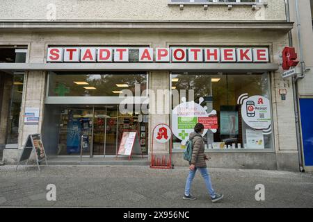 Farmacia cittadina, Teltower Damm, Zehlendorf, quartiere Steglitz-Zehlendorf, Berlino, Germania, Stadt Apotheke, Teltower Damm, Zehlendorf, Bezirk Steglitz-Ze Foto Stock