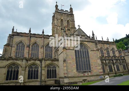 Great Malvern Priory Church a Malvern, Worcestershire. Foto Stock