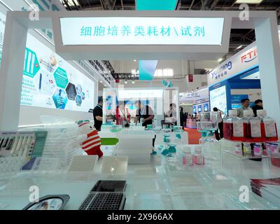 PECHINO, CINA - 29 MAGGIO 2024 - i visitatori visitano la 21a China International Scientific Instruments and Laboratory Equipment Exhibition a Pechino, chi Foto Stock
