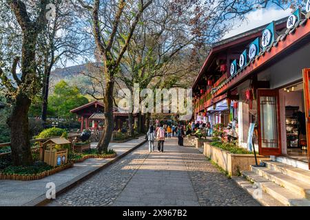 Villaggio turistico sui monti Wuyi, patrimonio dell'umanità dell'UNESCO, Fujian, Cina, Asia Foto Stock