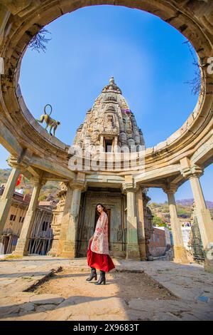 Donna a Jaipur, Rajasthan, India, Asia Foto Stock