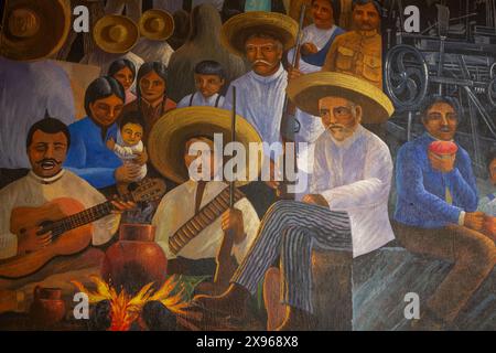 Interno, Palazzo Comunale, XVII secolo, con affreschi, Atlixco, Pueblos Magicos, Stato di Puebla, Messico, Nord America Foto Stock