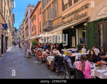 Roma: Ristorante Re degli amici 2, Antica Birreria Viennesa, in via della Croce Foto Stock