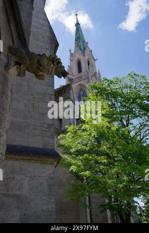 St. Paul, Paulskirche, cattolica, chiesa, chiesa parrocchiale, Ludwigsvorstadt, Monaco di Baviera, religione, servizio, neogotico, Isar, fiume, Monaco, Baviera, libero Foto Stock