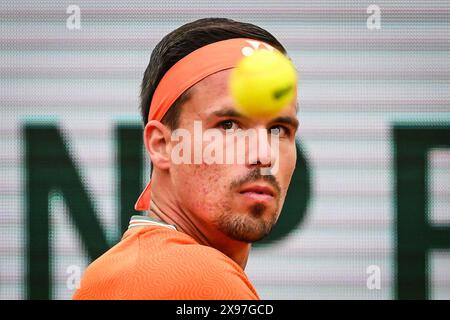 Parigi, Francia. 29 maggio 2024. DANIEL ALTMAIER tedesco durante la quarta giornata del Roland-Garros 2024, torneo di tennis del grande Slam agli Open di Francia allo stadio Roland-Garros di Parigi. (Credit Image: © Matthieu Mirville/ZUMA Press Wire) SOLO PER USO EDITORIALE! Non per USO commerciale! Foto Stock