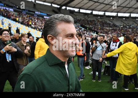 Rio de Janeiro, 27 maggio 2024. Presentatore televisivo Luciano Huck, durante una partita di beneficenza in onore delle vittime delle inondazioni del Rio grande do sul, a. Foto Stock