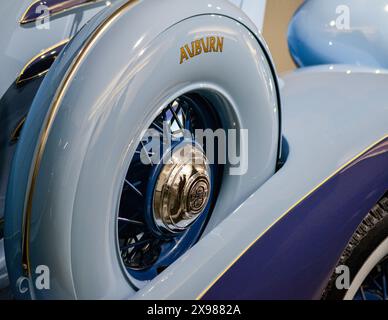 1934 Auburn Cabriolet in mostra al LeMay America's Car Museum di Tacoma, Washington Foto Stock