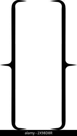 Icona di rinforzo. Staffa, Curly, tra parentesi Illustrazione Vettoriale