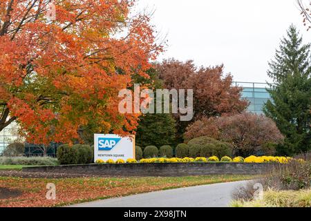 SAP United States Headquarters in Newtown Square, Pennsylvania, USA, 4 novembre 2023. Foto Stock