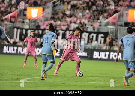 Fort Lauderdale, Florida, Stati Uniti. 30 maggio 2024. FORT LAUDERDALE(FL)29/05/2024-FOOTBALL-MATCH-CHAMPIONSHIP- Player Suarez durante la partita tra Inter Miami e Atlanta United, valida per il 16° round della stagione regolare, tenutosi al Lockhart Stadium, a Fort Lauderdale, questo mercoledì 29. (Credit Image: © Pedro Paulo Diaz/TheNEWS2 via ZUMA Press Wire) SOLO PER USO EDITORIALE! Non per USO commerciale! Foto Stock