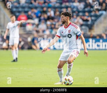 Chester, Pennsylvania, Stati Uniti. 29 maggio 2024. 29 maggio 2024, Chester PA, USA: Giocatore del Toronto FC, JONATHAN OSORIO (21) in azione contro la Philadelphia Union durante la partita a Subaru Park Credit Image: © Ricky Fitchett via ZUMA Wire (Credit Image: © Ricky Fitchett/ZUMA Press Wire) SOLO USO EDITORIALE! Non per USO commerciale! Foto Stock