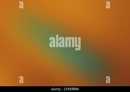Sfondo sfumato astratto arancione e verde acqua con un effetto texture granuloso Foto Stock