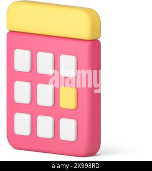 Indicatore dati appuntamento festivo per la gestione dell'orario del calendario icona isometrica 3d illustrazione vettoriale realistica. Pianificare la scadenza della riunione importante co Illustrazione Vettoriale