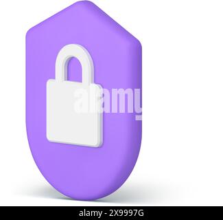 Informazioni sui dati di crittografia delle password antivirus gli hacker attaccano il sistema di sicurezza icona 3d illustrazione vettoriale realistica. Protezione remota Cyber Access con Illustrazione Vettoriale